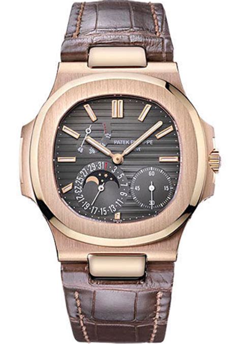 patek philippe nautilus rose gold leather strap price|patek philippe nautilus watch.